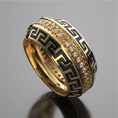 anillo de hombre versace|Versace anillos hombre .